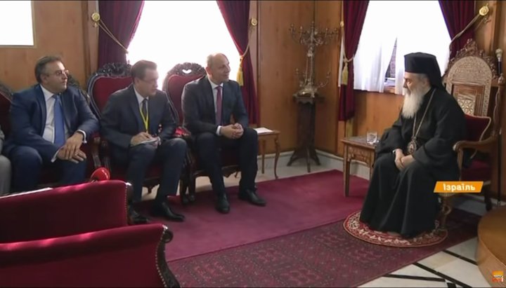 The meeting of the Ukrainian delegation headed by Andrei Parubiy with Patriarch Theophilos III of Jerusalem