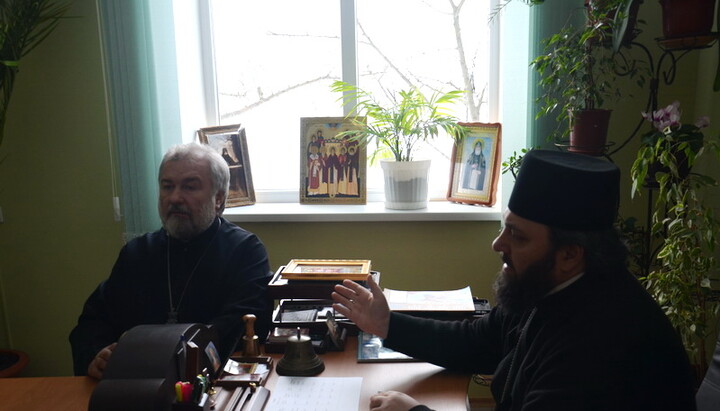 Bishop Alexy of Voznesensk and Pervomaisk at a meeting with the OSCE