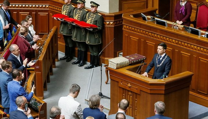 The inauguration of President Vladimir Zelensky. Photo: Meduza