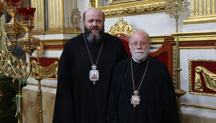 Mikhail Zinkevich and Metropolitan Makarios (Pavlidis) of Aneon Photo: the press service of the Volyn 