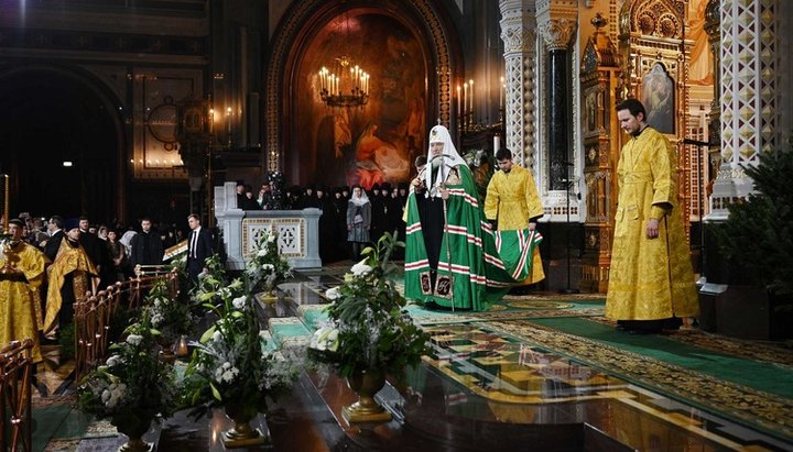 Primate of the Russian Orthodox Church at Christmas Vespers in the Cathedral of Christ the Savior. Photo: mospat.ru