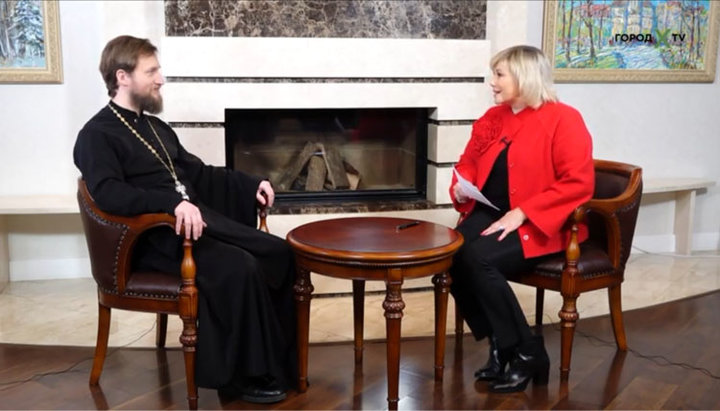 Archpriest Fedor Voskoboinikov, head of the Department for Youth and Culture of the Kharkiv Eparchy. Photo: YouTube