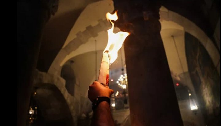 The Holy Fire descended in the Holy Land. Photo: RIA Novosti