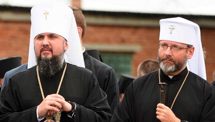 Heads of the OCU and UGCC Epiphany Dumenko and Sviatoslav Shevchuk. Photo: UGCC