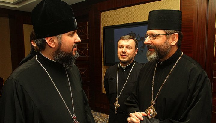 Heads of the OCU and UGCC Epiphany Dumenko and Sviatoslav Shevchuk. Photo: UGCC