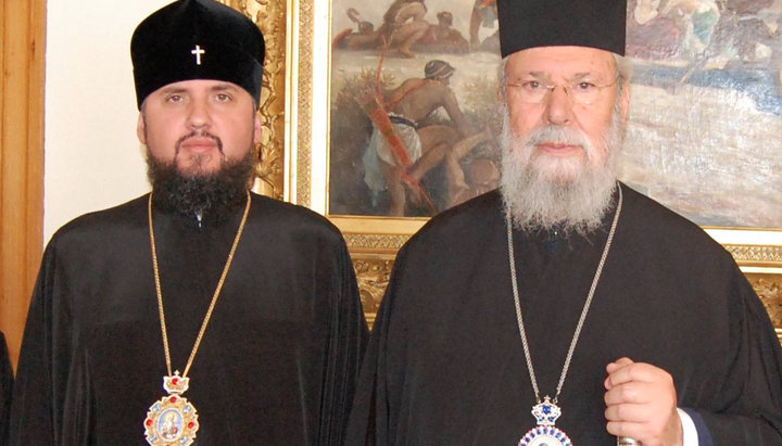 Epiphany Dumenko and Archbishop Chrysostomos. Photo: infonavigator.com.ua