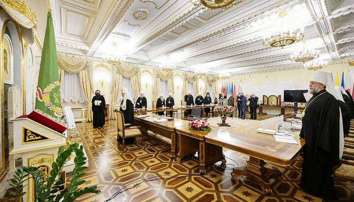 A meeting of the Holy Synod of the Russian Orthodox Church. Photo: patriarchia.ru