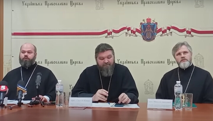 UOC's press conference. Photo: YouTube screenshot