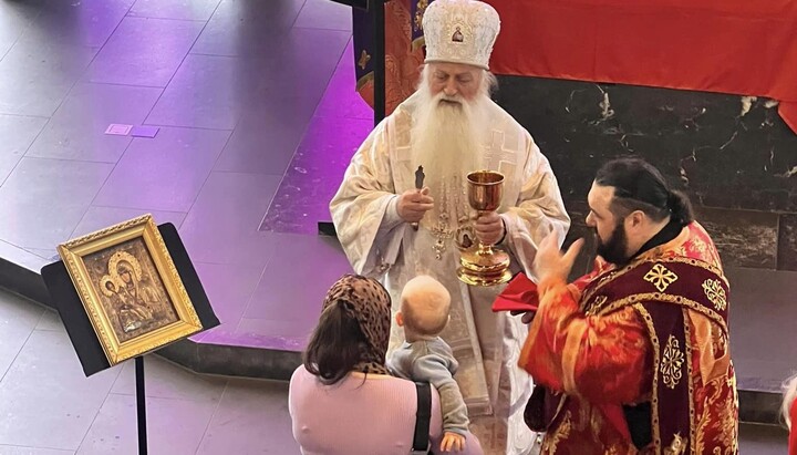 Bishop Veniamin at the liturgy in Neuchâtel. Photo: DECR