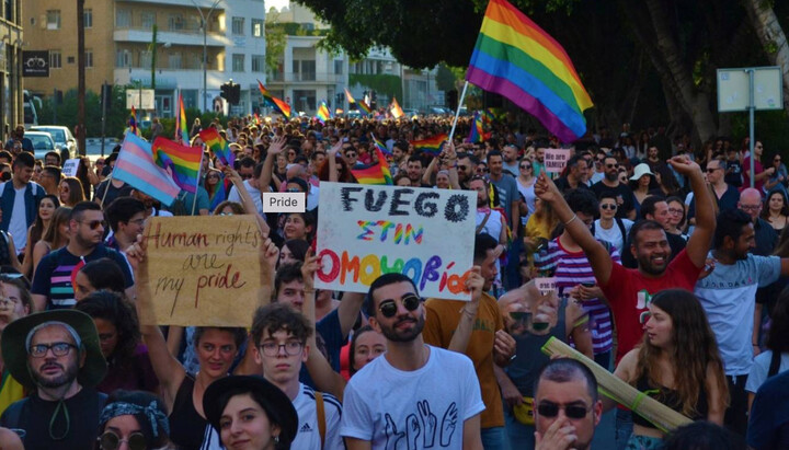 Gay Pride parade in Cyprus. Photo: in-cyprus.philenews.com