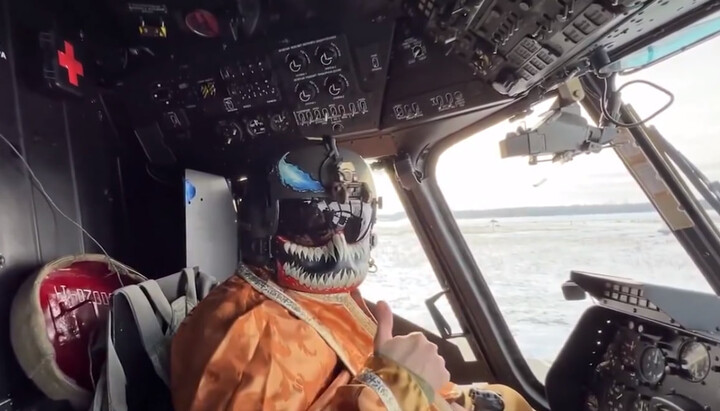 A pilot of the 12th brigade of the AFU Army Aviation Brigade. Photo: screenshot of the brigade's Facebook page video.