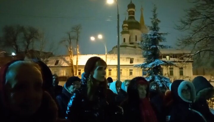 The prayer standing at the Church of St Sergius of Radonezh