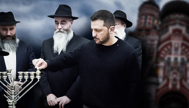 Volodymyr Zelensky lights the Hanukkah menorah in the Presidential Office. Photo: UOJ