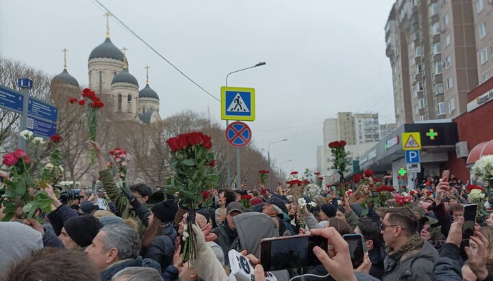 Farewell to Alexei Navalny. Photo: SOTA Telegram channel