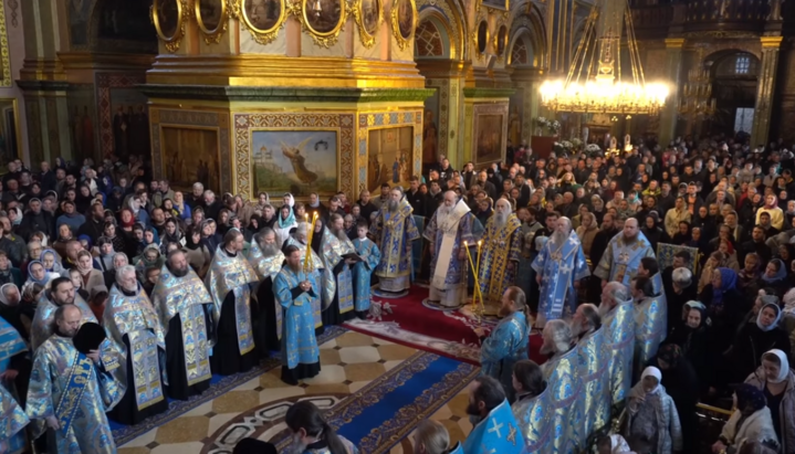 The main cathedral of the Pochaiv Lavra, 20 April 2024. Photo: a Facebook video screenshot 