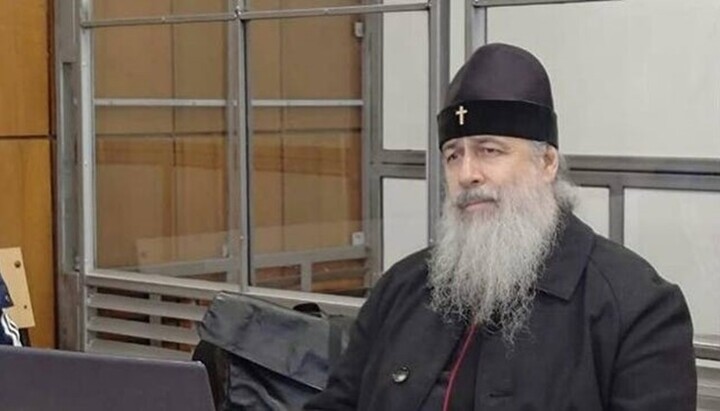 Metropolitan Arseny of Sviatohirsk in court. Photo: MP Artem Dmytruk