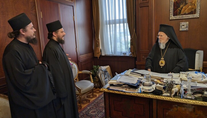 Representatives of the Bigorski Monastery at the Phanar. Photo: orthodoxtimes