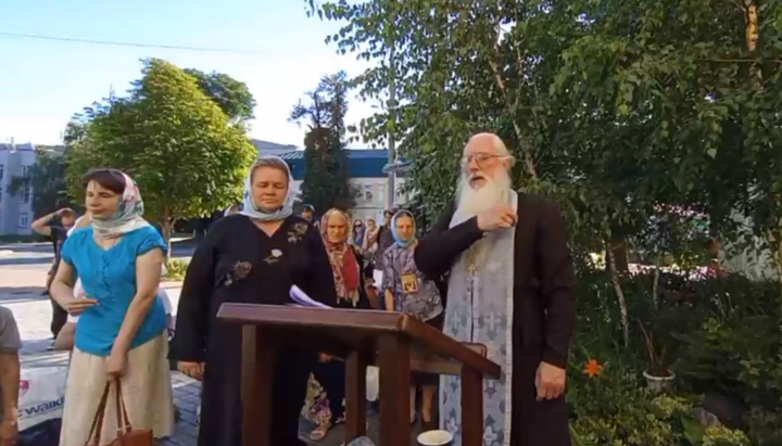 Prayer for clergy, journalists in confinement. Lavra, June 26, 2024. Photo: screenshot of video t.me/save_Lavra