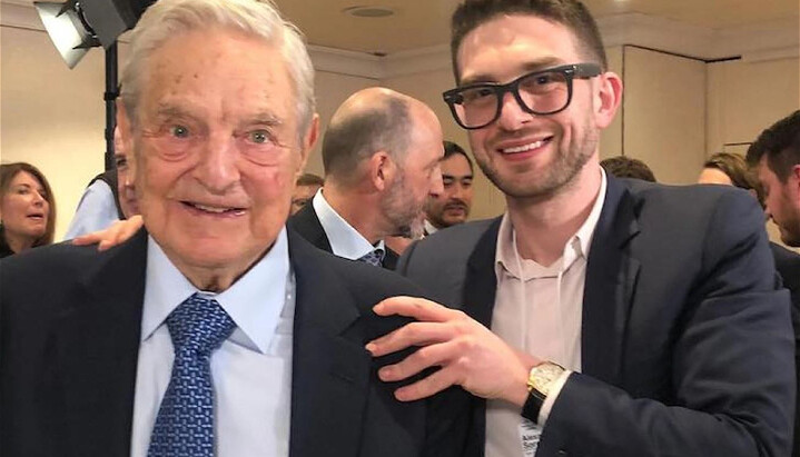 Billionaire George Soros and his son Alexander. Photo: 1news