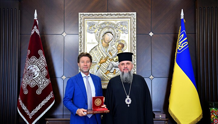 The Italian Ambassador and the Head of the Orthodox Church of Ukraine. Photo: OCU