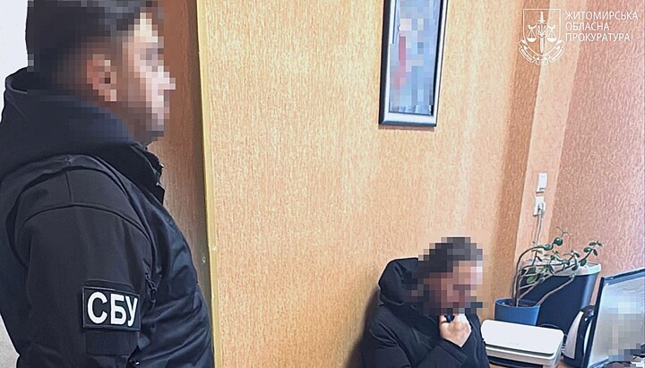 The Security Service of Ukraine (SBU) has issued a suspicion notice to a clergyman of the Ukrainian Orthodox Church (UOC). Photo: Zhytomyr Regional Prosecutor’s Office