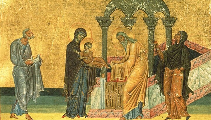 The Circumcision of the Lord. Miniature from the Menologion of Basil II. Constantinople. Late 10th century