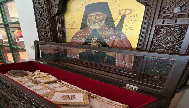 New reliquary of St. Raphael of Brooklyn at the Antiochian Village. Photo credit: antiochian.org
