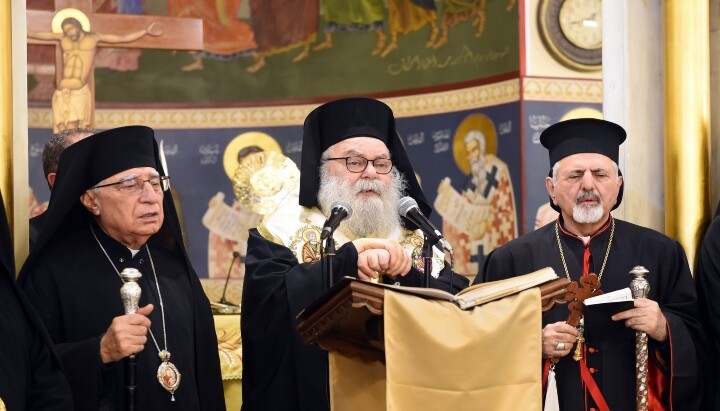 His Beatitude Patriarch John X of Antioch and All the East (center) presided over the funeral for the new martyrs of Damascus on June 24, 2025. Photo: antiochpatriarchate.org