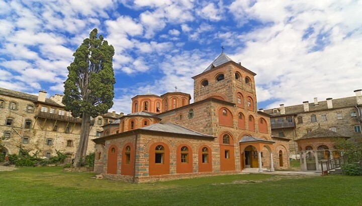 The katholikon (main church) of the Holy Monastery of Philotheou. Photo: Christian Pilgrimage Journeys