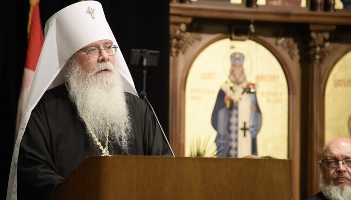 Screenshot from Metropolitan Tikhon's address. Credit: OCA