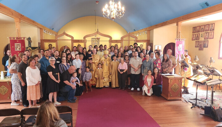 A photo of the parish of St. John the Theologian taken during the visit of His Eminence Abp. Michael. Photo: Diocese of New York and New Jersey