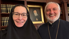 Barbara Larin Visits Abp. Elpidophoros in New York