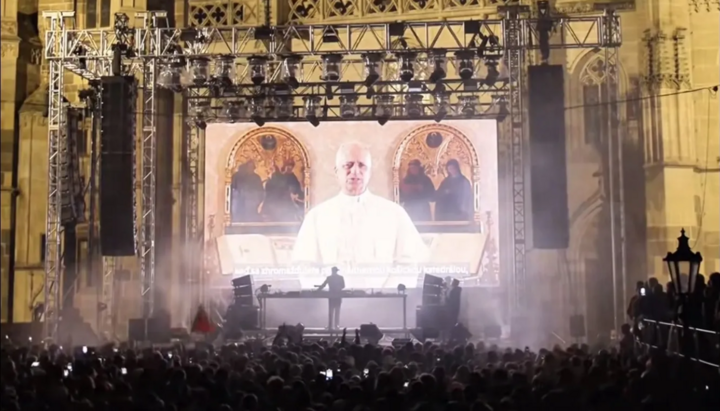 Pope Leo's speech at a rave concert in Slovakia. Photo: nerdsmedia