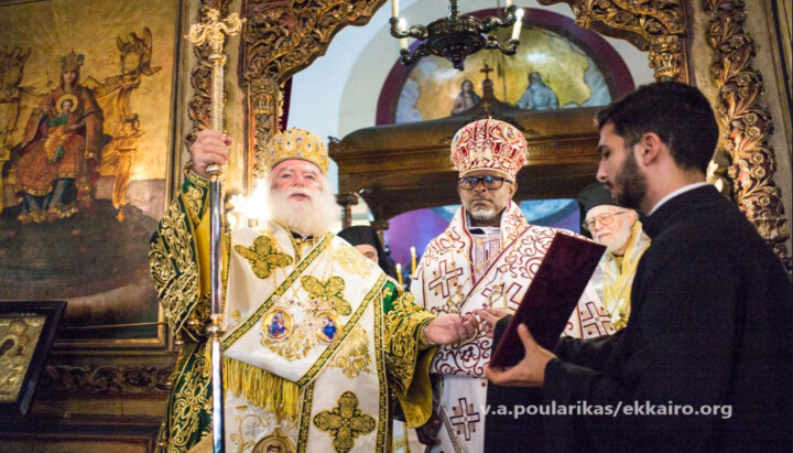 Bishop Philip is ordained to the espiscopacy by Patriarch Theodoros II. Photo: ekkairo.org