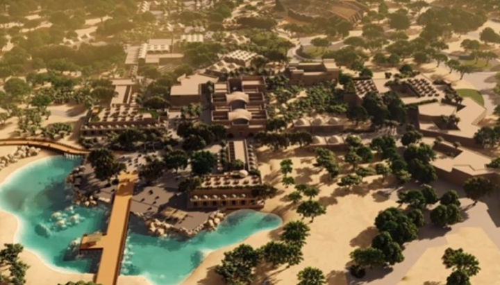 Artistic depiction of the proposed pilgrimage village in Jordan. Photo: MK Associates