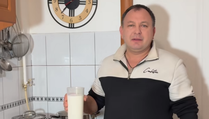 Filyuk called for drinking milk during the Nativity Fast. Photo: Alexei Filyuk/Facebook
